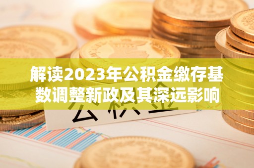 罗江解读2023年公积金缴存基数调整新政及其深远影响